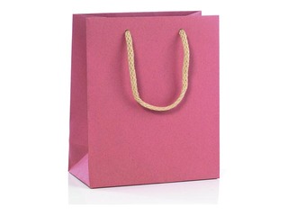 Paper bag with handles, 270x120x370 mm, light pink