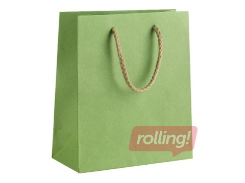Бумажный пакет с ручками, 270x120x370 мм, шалфей зеленый