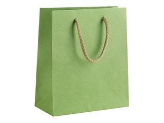Бумажный пакет с ручками, 270x120x370 мм, шалфей зеленый