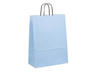 Paper gift bag TOPTWIST 240x110x310mm, light blue