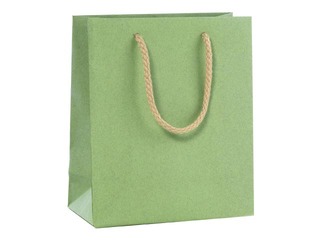 Бумажный пакет с ручками, 220x100x290 мм, шалфей зеленый