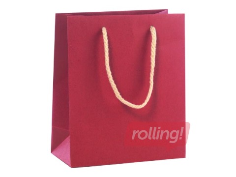 Paper bag with handles, 160x80x190 mm, red