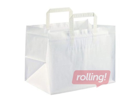 Paberist kott käepidemetega Take-Away, valge, 260x175x245mm