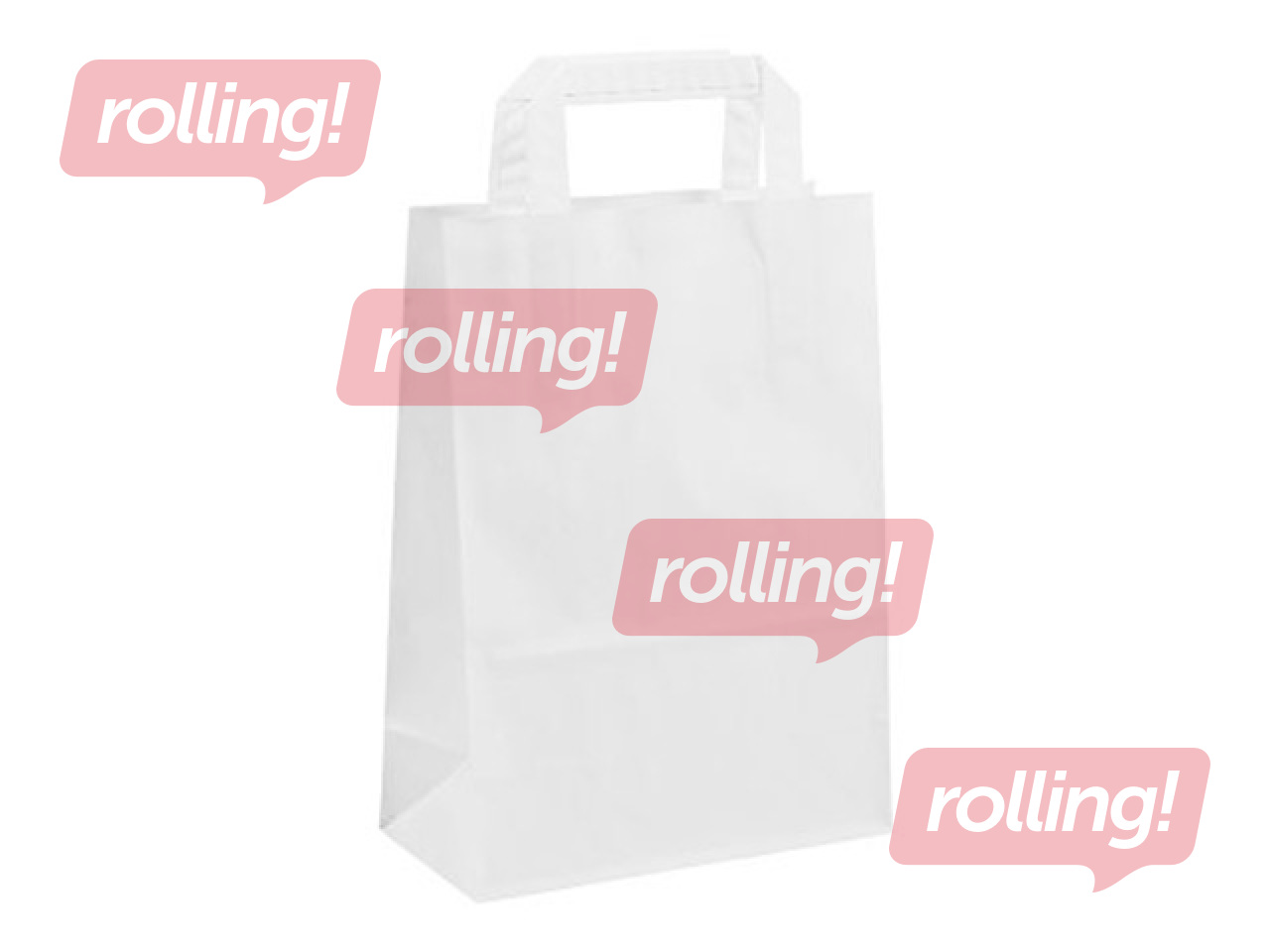 Paberkott käepidemetega, valge, 200x100x280mm