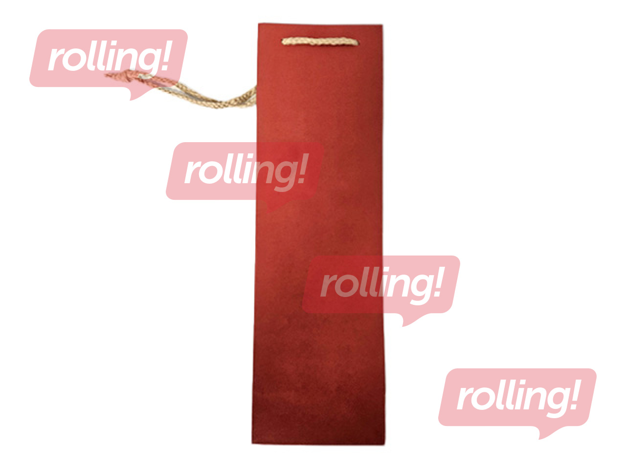 Paper bag for bottles, red, 120x90x390mm