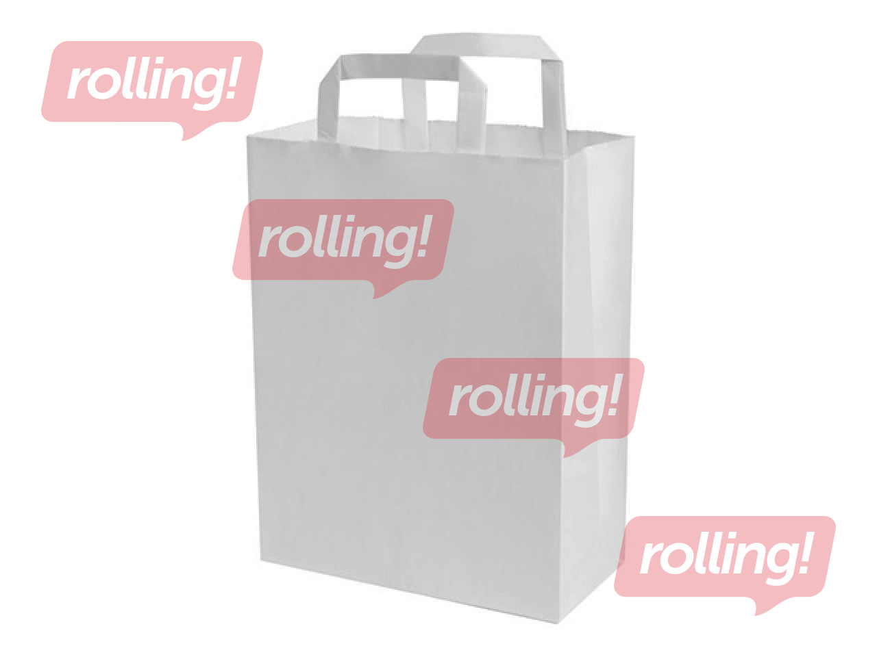 Paberkott käepidemetega, valge, 180x80x220mm