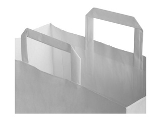 Paper bag with handles, white, 180x90x220mm