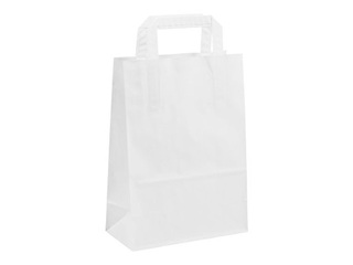 Paper bag with handles TOPTKRAFT, white, 180x80x220mm 