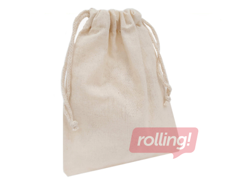 Pingutusnööriga kott, 100% puuvill, 100x140mm