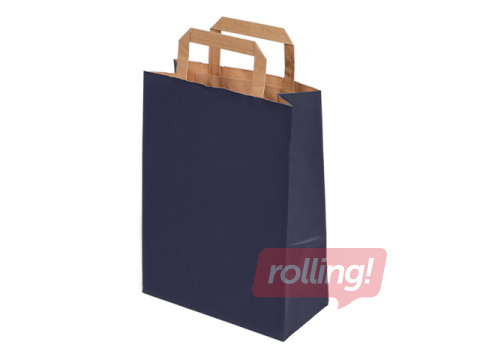 Paper bag with handles, blue, 220x100x290mm