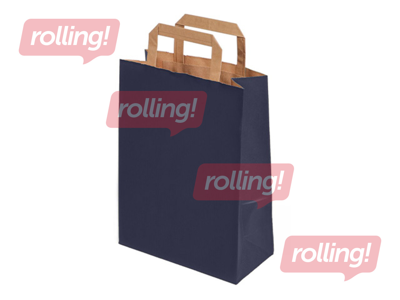 Paper bag with handles, blue, 220x100x290mm