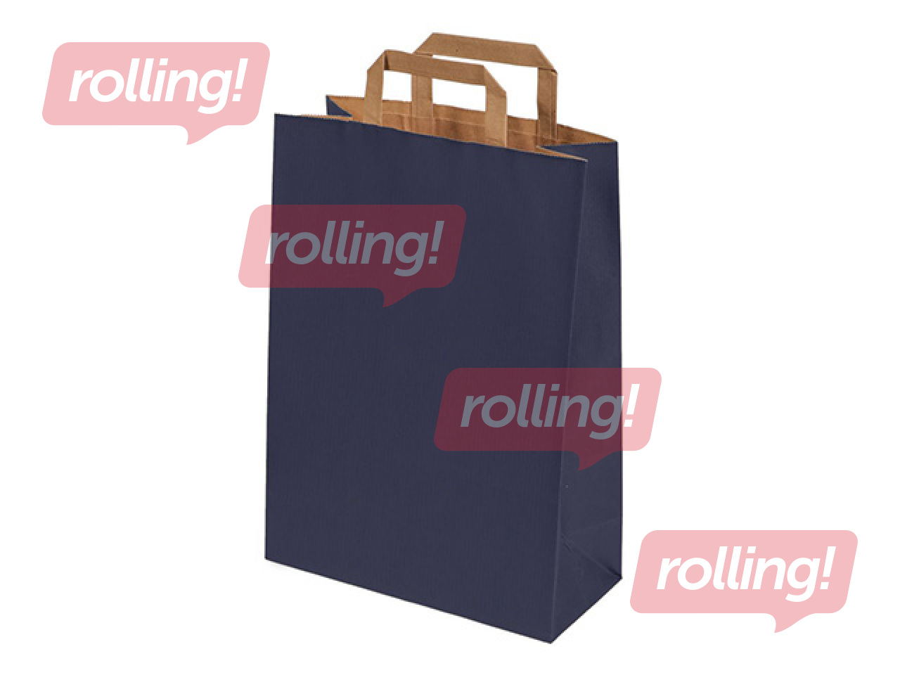 Paper bag with handles, blue, 270x120x370mm