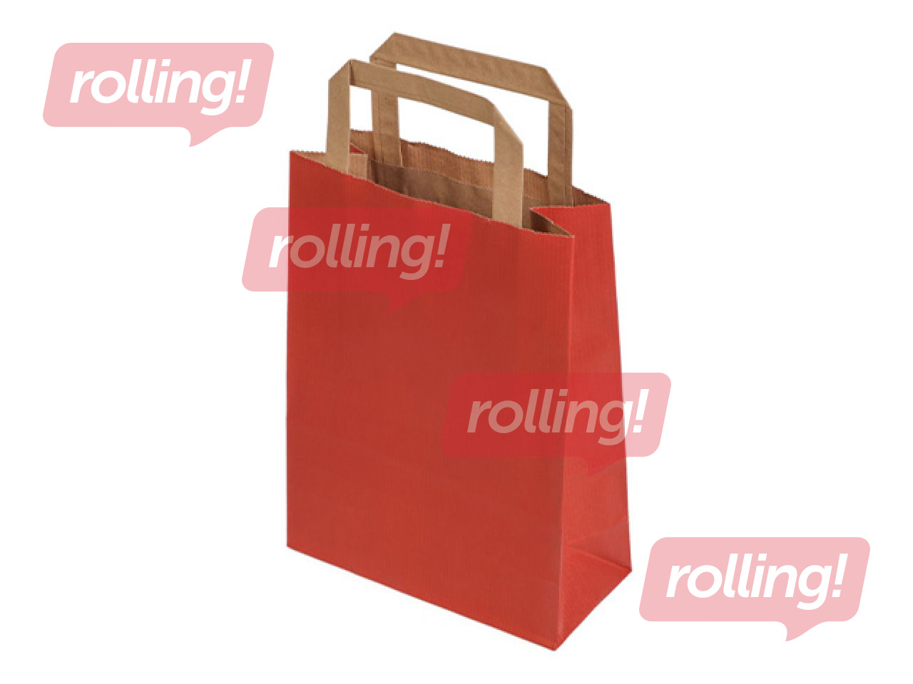 Paberkott sangadega, punane, 180x80x240mm