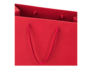 Бумажный пакет с ручками, красный, 230x100x330мм