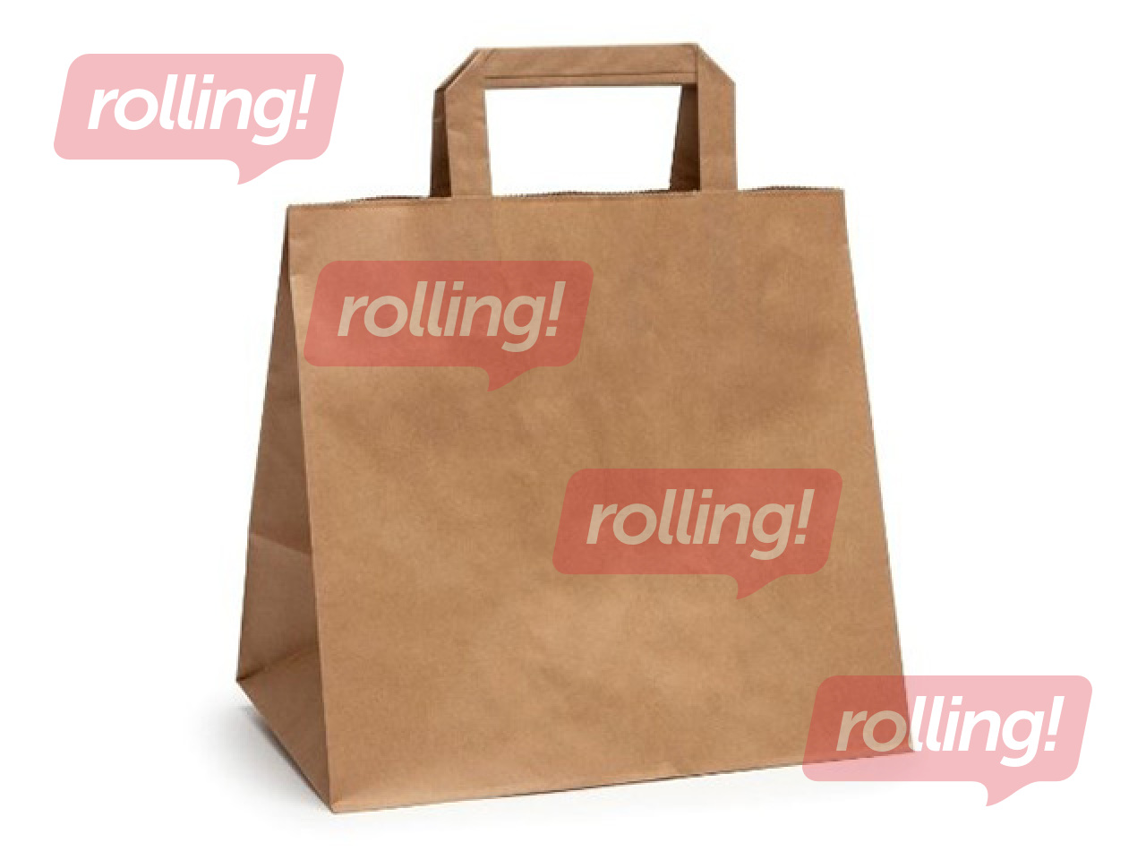 Paper bag with handles Take-Away, brown, 320x220x280mm