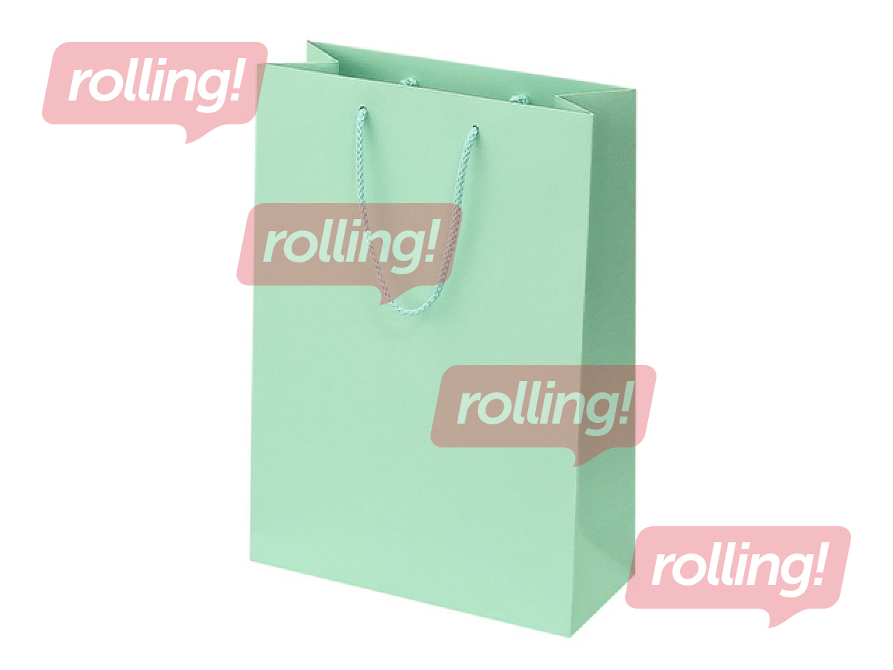 Papīra maisiņš ar rokturiem, mint, 230x100x330mm