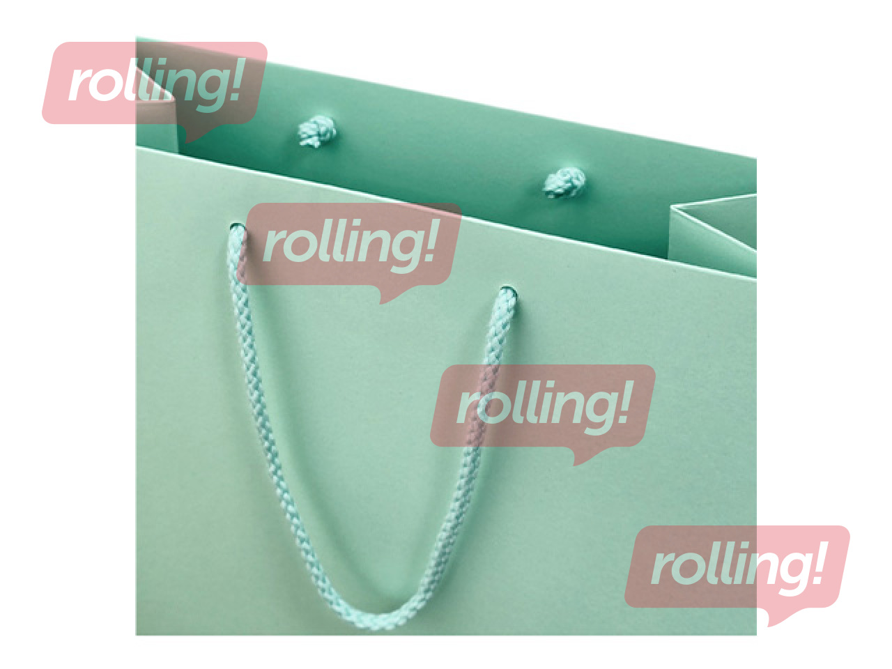 Papīra maisiņš ar rokturiem, mint, 230x100x330mm