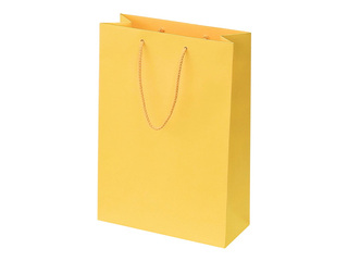 Paper bag with handles, yellow, 230x100x330mm