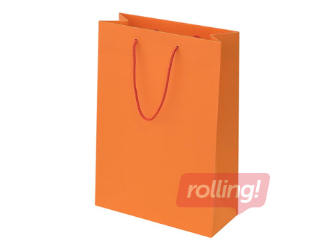 Paper bag with handles, orange, 230x100x330mm