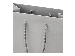 Бумажный пакет с ручками, светло-серый, 230x100x330мм