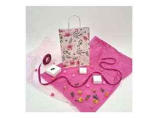 Kinkekott keeratud sangade ja disainiga, 220x100x310mm