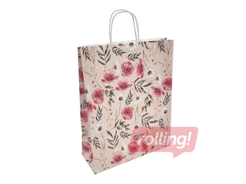 Gift bag with twisted handles and design, 320x120x410mm
