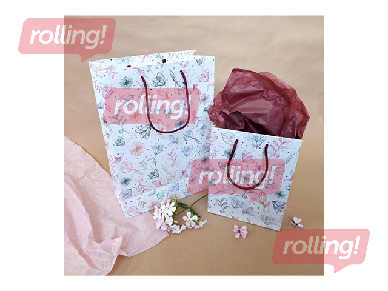 Sangadega paberkott ja kujundusega, 160x80x220mm