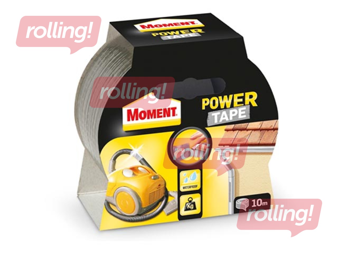 Teip Moment Power 5 cm x 10 m, hõbedane