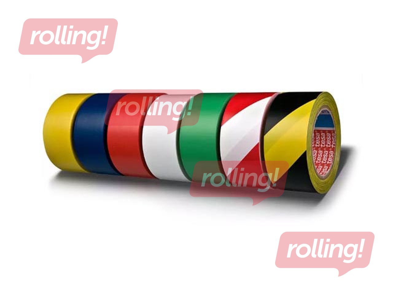 Лента для разметки пола tesaflex®,  50 мм x 33 м, ПВХ, желтая