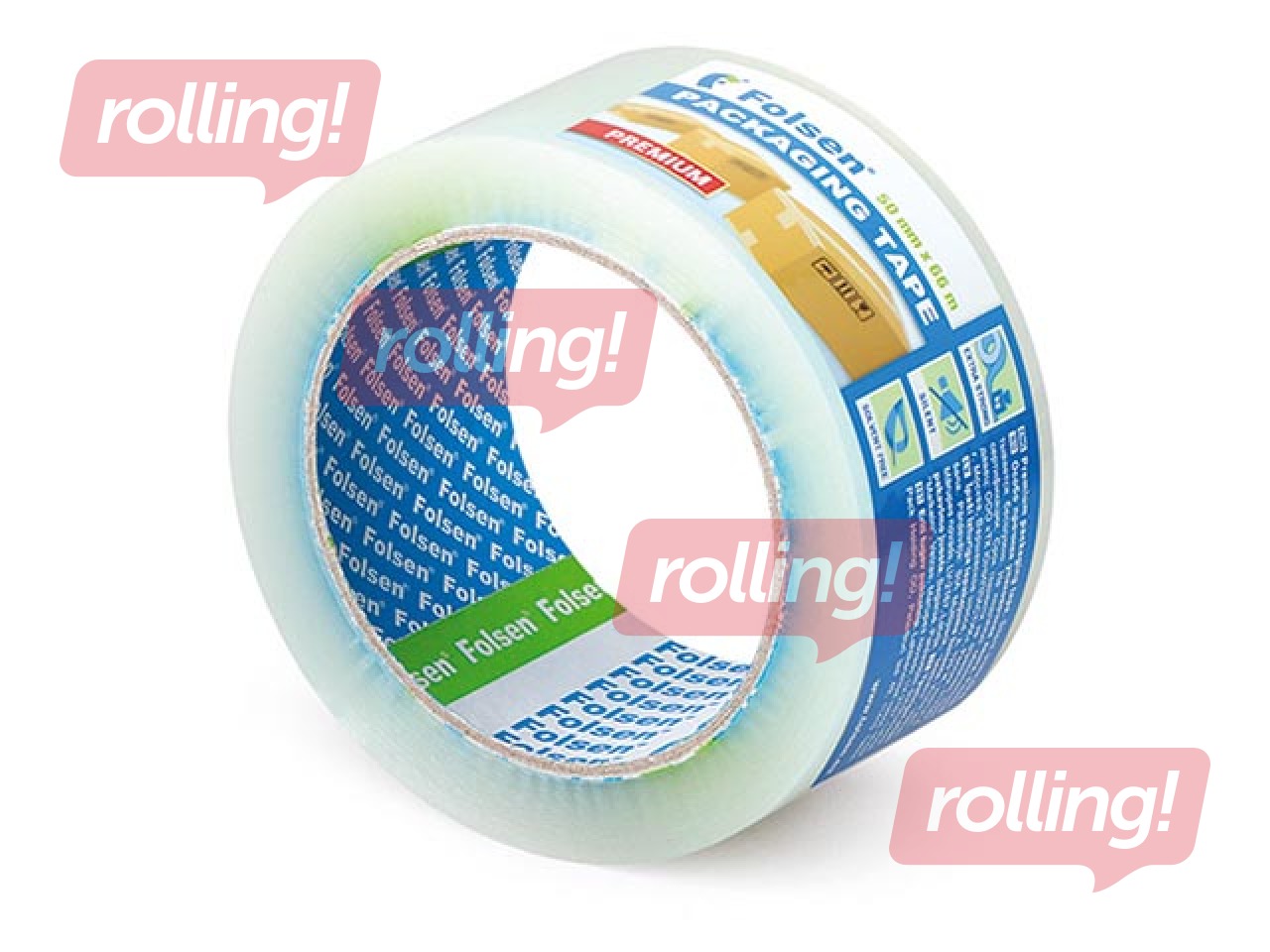 Packing tape Premium low-noise, translucent, 50mm x 66m