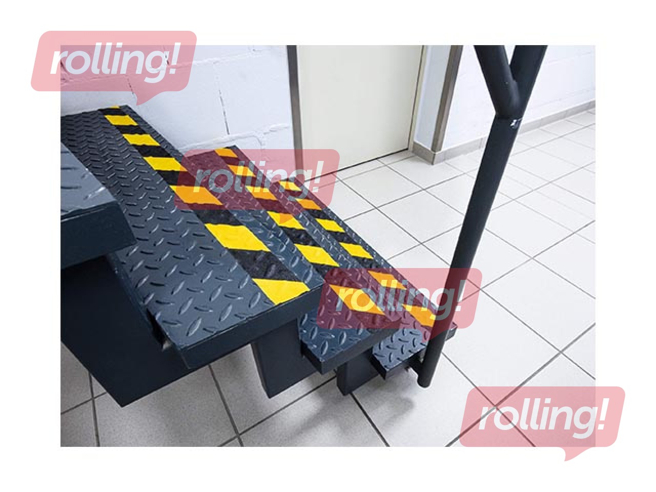 Grīdas marķēšanas līmlente Duraline®,  50 mm x 15m, melni dzeltena