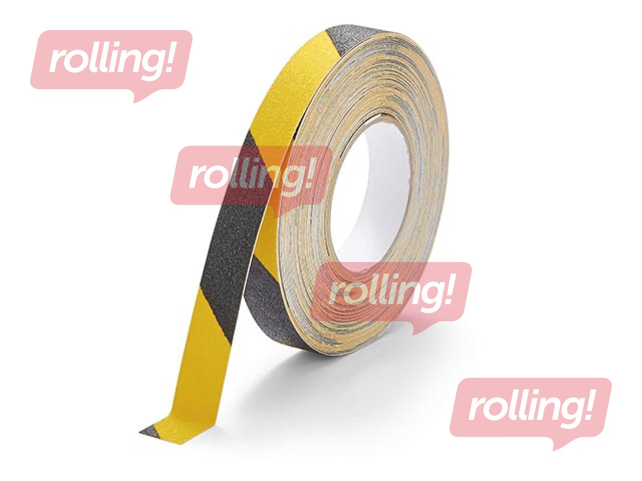 Grīdas marķēšanas līmlente Duraline®,  25 mm x 15m, melni dzeltena