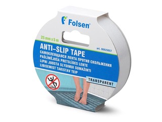 Floor marking tape Folsen, 25 mm x 5m, transparent