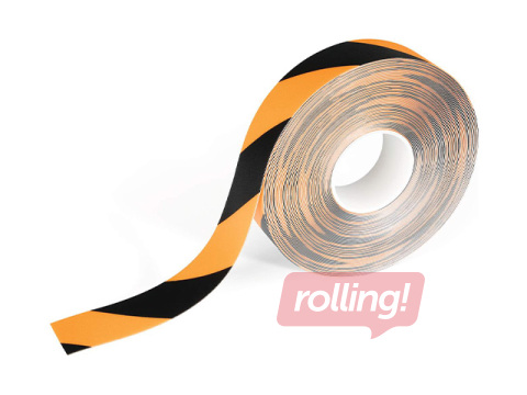 Põrandateip Duraline, 50mm × 30m, must-kollane