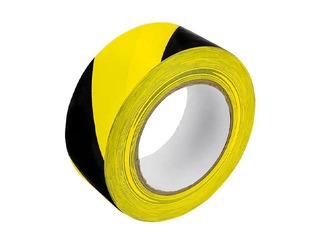 Hoiatusmärgistuse teip, must-kollane, 48mm x 50m