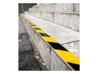 Warning marking tape, black-yellow, 48mm x 50m