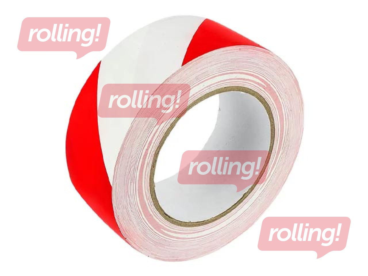 Hoiatusmärgistuse teip, punane-valge, 48mm x 50m