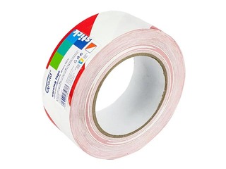 Hoiatusmärgistuse teip, punane-valge, 48mm x 50m
