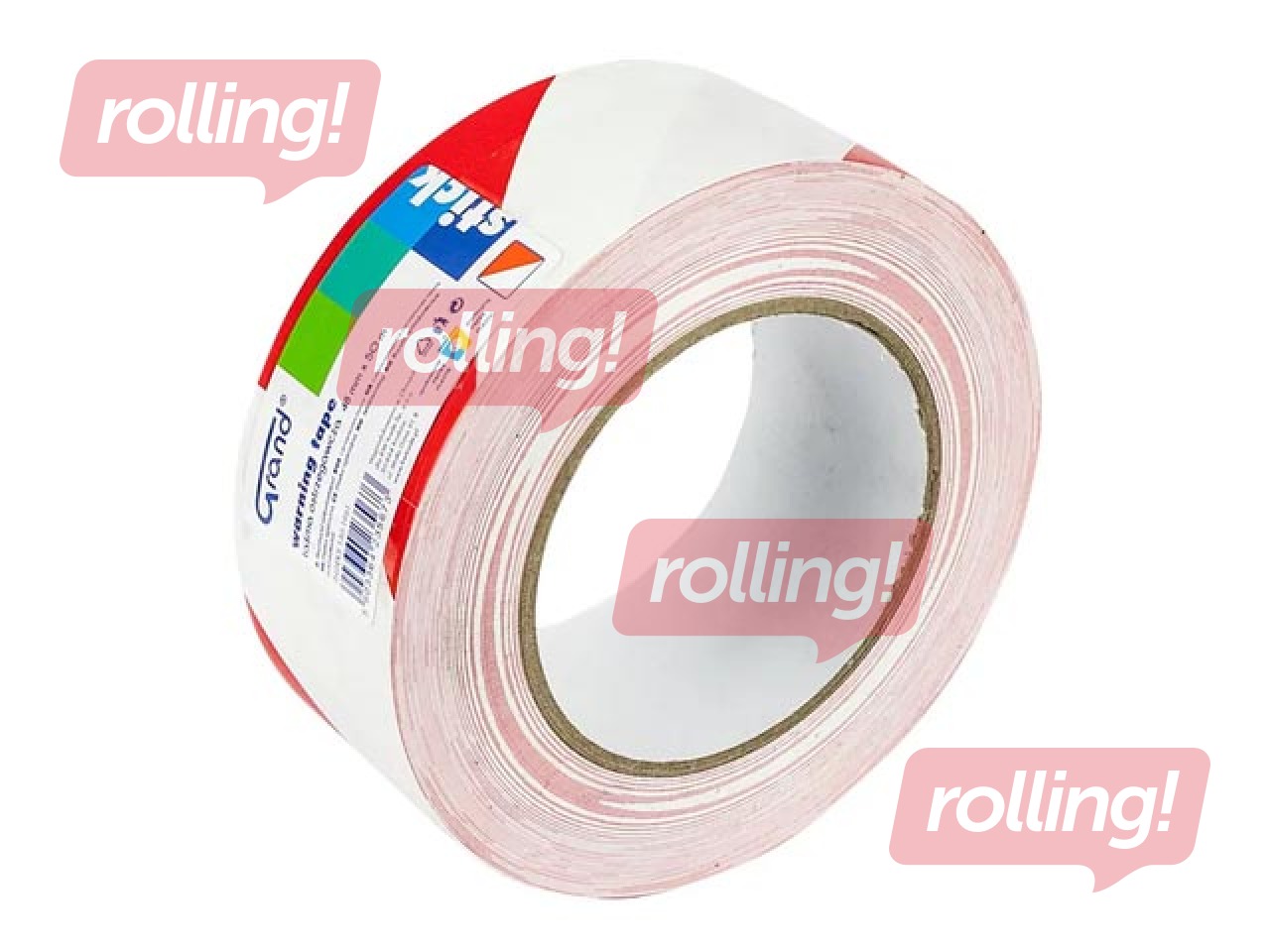 Hoiatusmärgistuse teip, punane-valge, 48mm x 50m