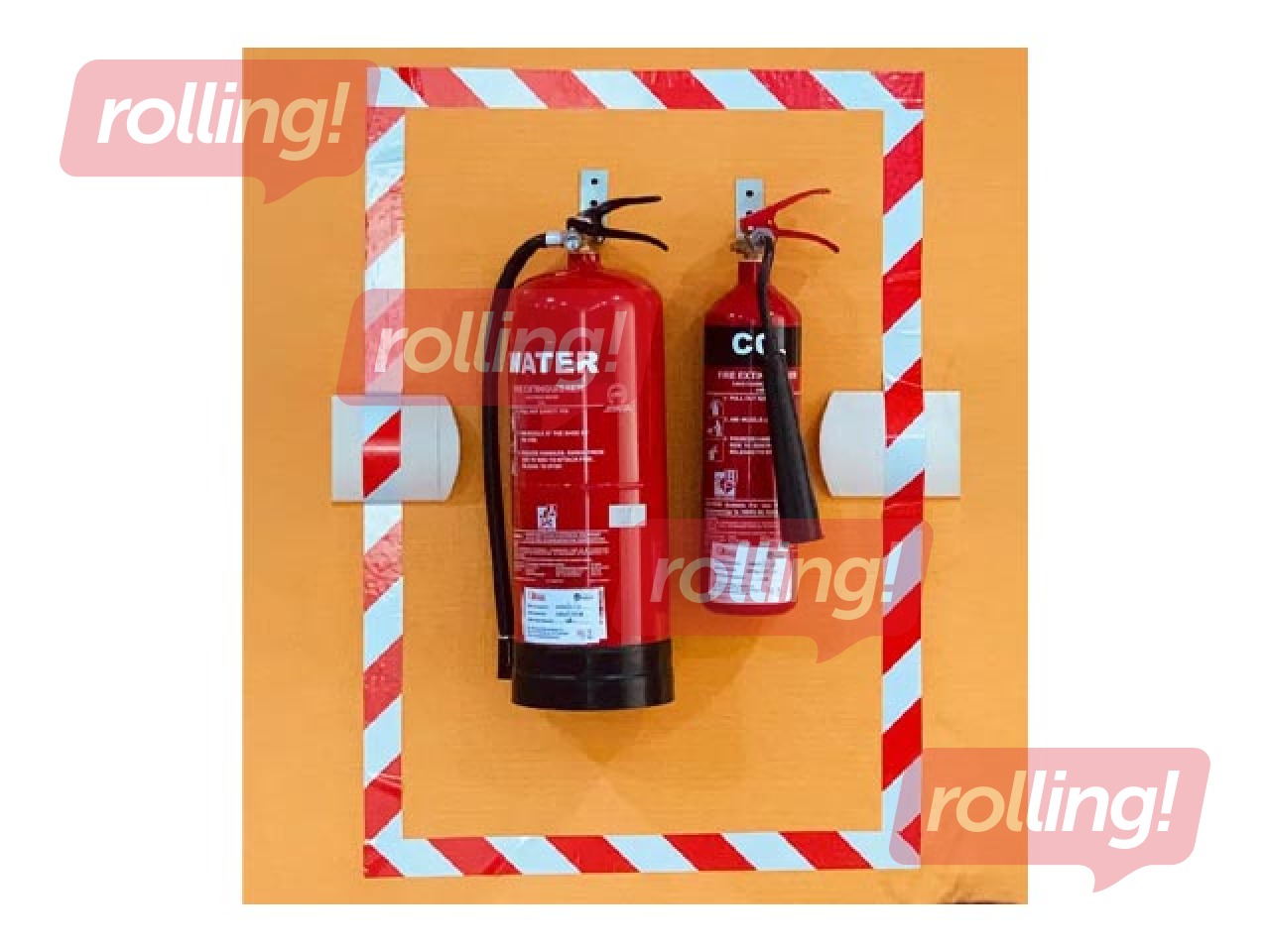 Hoiatusmärgistuse teip, punane-valge, 48mm x 50m