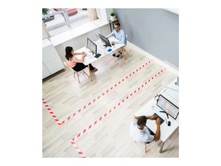 Hoiatusmärgistuse teip, punane-valge, 48mm x 50m