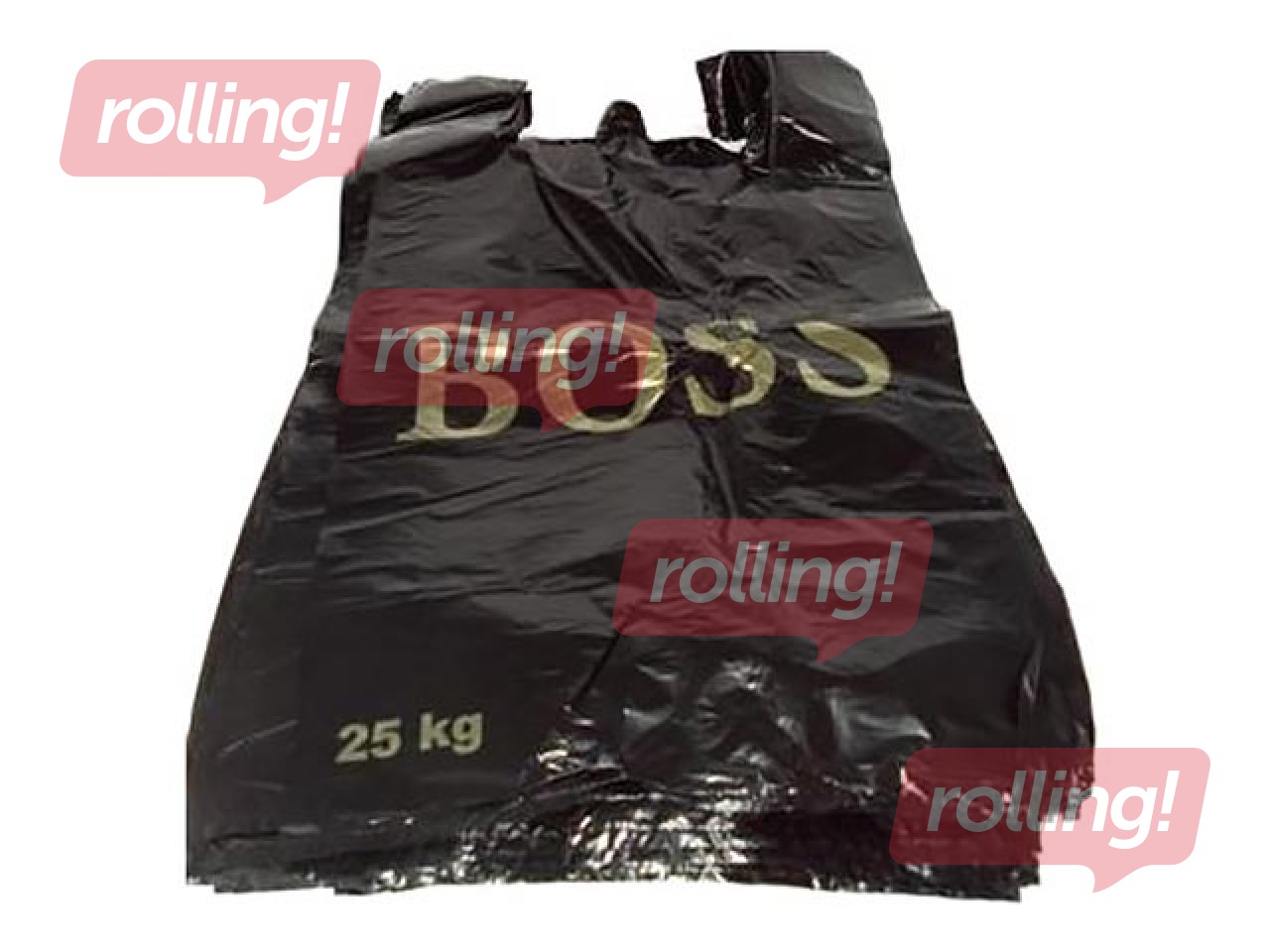 Kotid sangadega BOSS, HDPE, 38 x 20 x 60 cm, 30 mik., 100 tk, must