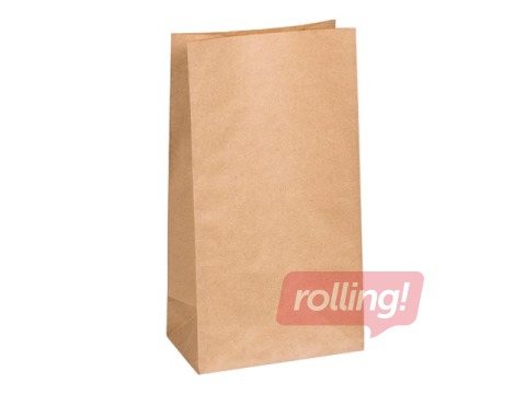Flat bottom bag 120x60x210mm, natural