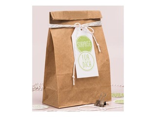Flat bottom bag 120x60x210mm, natural