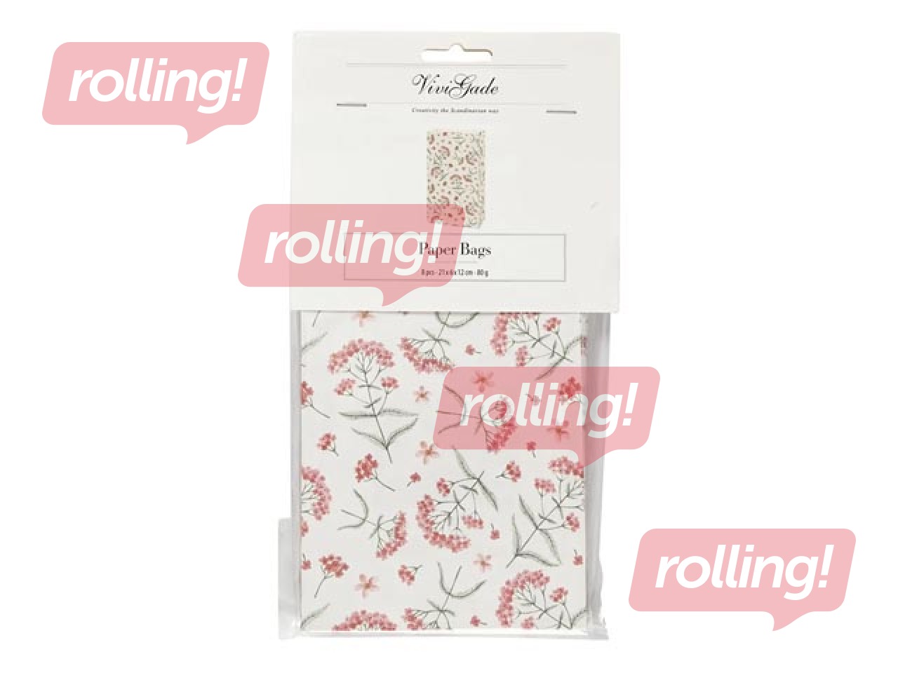 Maisiņi papīra Flowers, 120x60x210mm, 8 gab.