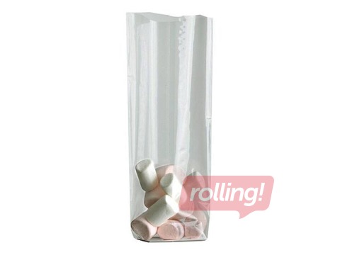 Läbipaistvad kotid hõbedase põhjaga, 100x220mm, 100 tk.