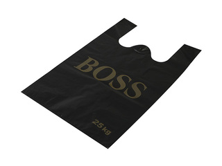 Bags with handles BOSS, HDPE, 50 microns, black, 38x18x60cm, 25 pcs.