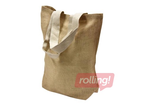 Bag with handles, jute fabric, 370x420mm