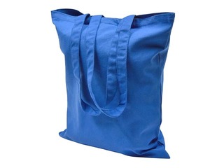 Bag with handles, blue fabric, 370x420mm