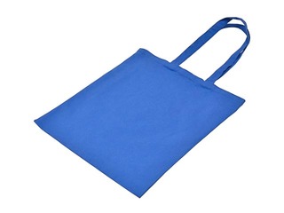 Bag with handles, blue fabric, 370x420mm